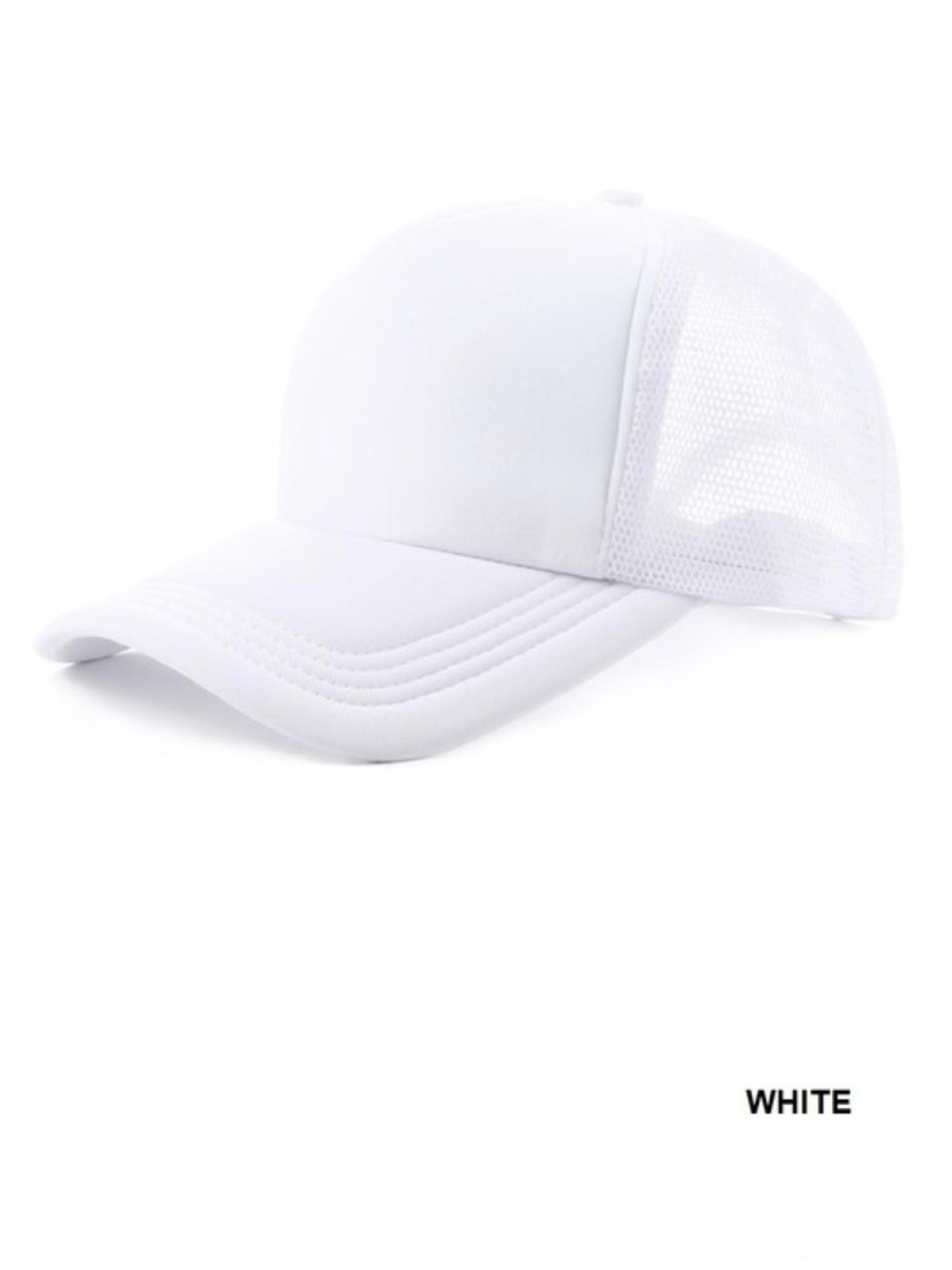 Classic White Mesh Trucker Hat